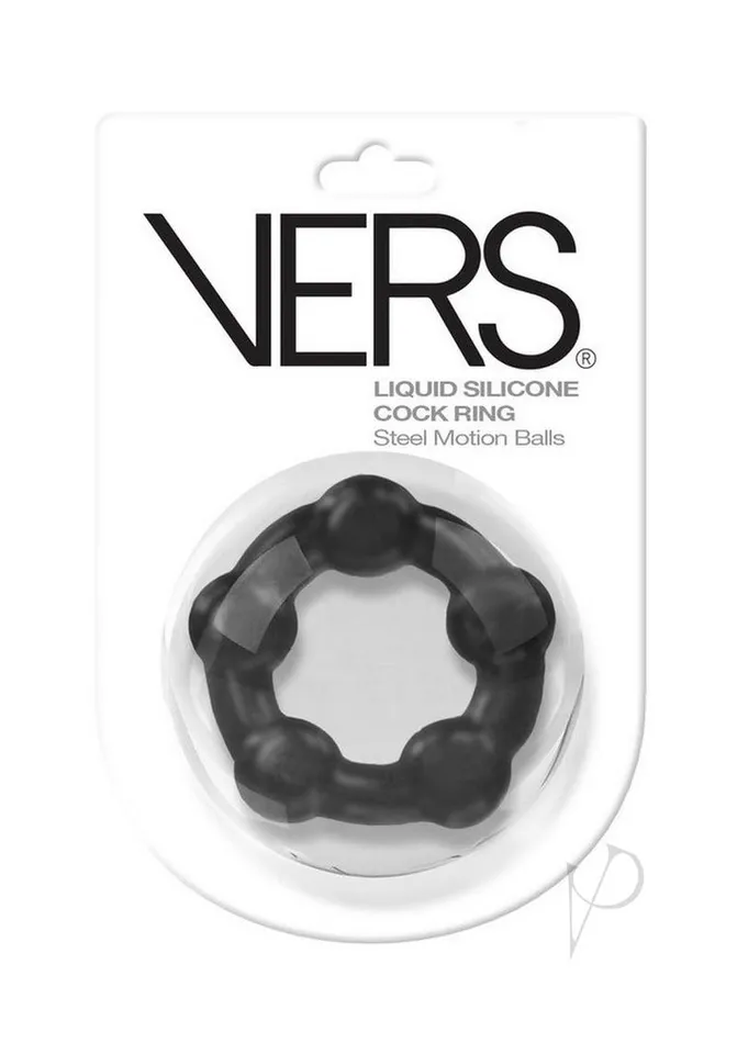Vers Male Sex Toys Vers Liquid Silicone Cock Ring Steel Motion Balls Black Vers Male Sex Toys Vers Liquid Silicone Cock Ring Steel Motion Balls Black