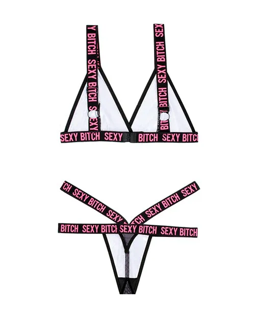 Vibes Sexy Bitch Bralette Strappy Panty Black LXL Vibes By Fantasy Lingerie Vibrators Vibes Sexy Bitch Bralette Strappy Panty Black LXL Vibes By Fantasy Lingerie Vibrators