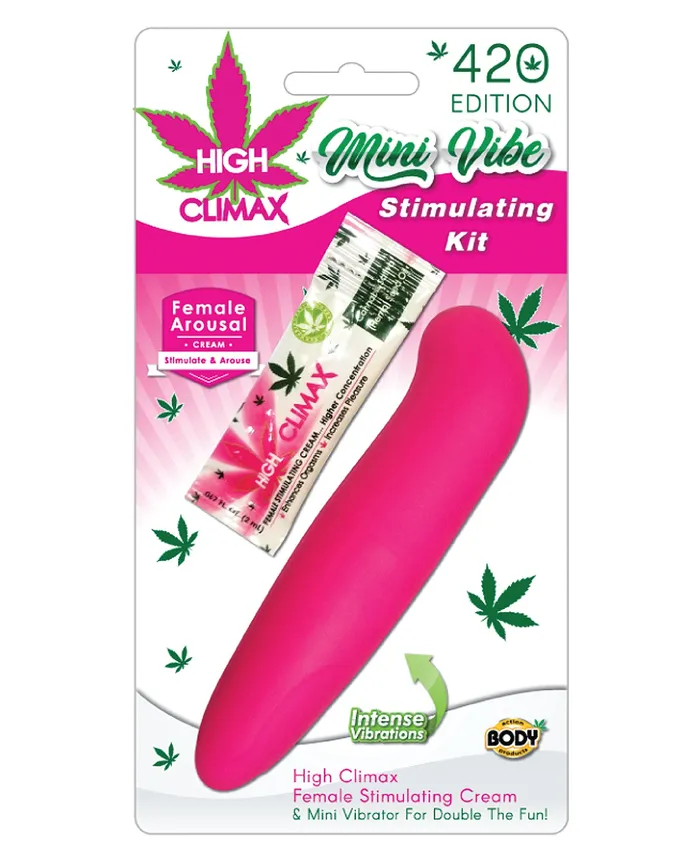 Vibrators Body Action Products High Climax Mini Vibrator Stimulating Kit Pink