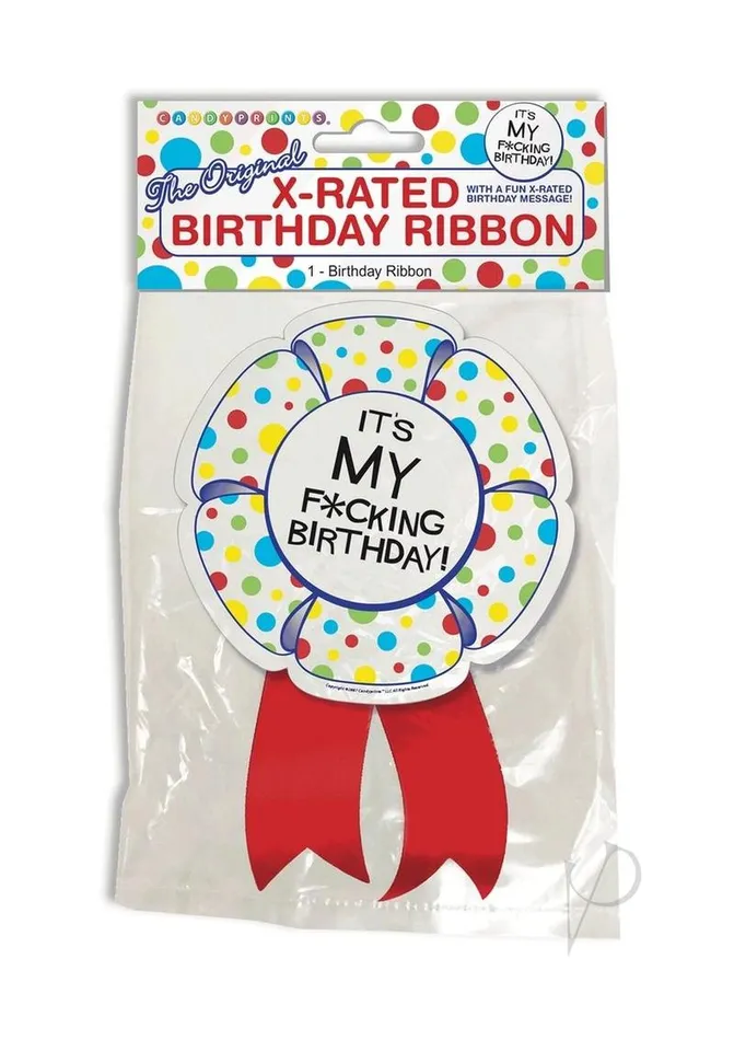 Vibrators Candyprints Party Candyprints XRated Birthday Ribbon Medallion