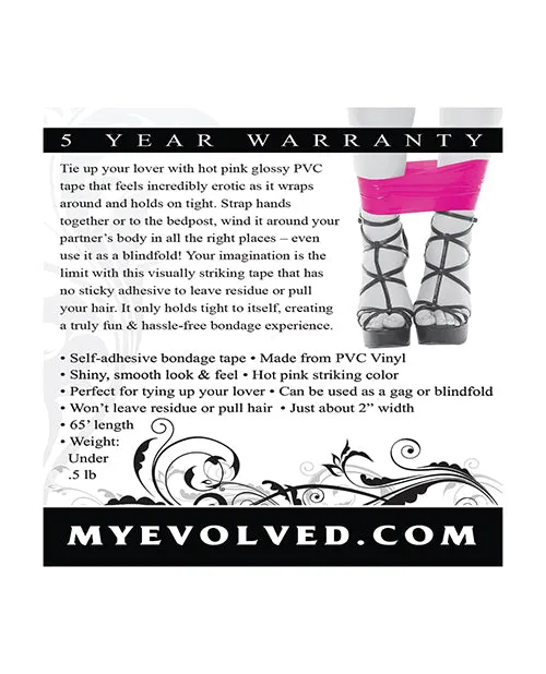 Vibrators Evolved Bondage Tape 65ft Pink