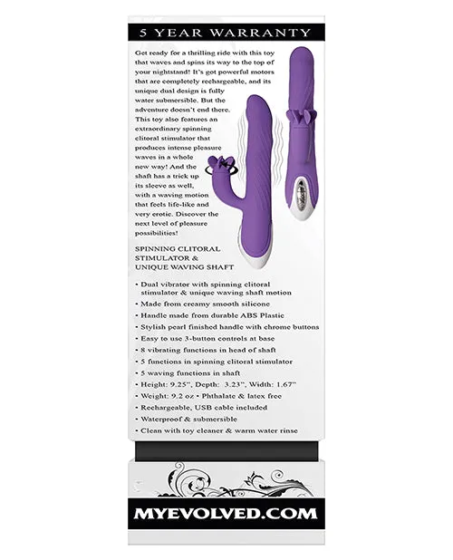 Vibrators Evolved Evolved Tilt O Whirl Dual Stim Purple