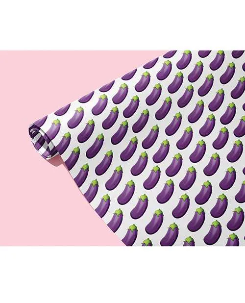 Vibrators Kush Kards Eggplant Naughty Wrapping Paper