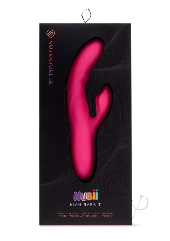 Vibrators Nu Sensuelle Nu Sensuelle Kiah Nubii Rechargeable Silicone Rabbit Pink Vibrators Nu Sensuelle Nu Sensuelle Kiah Nubii Rechargeable Silicone Rabbit Pink