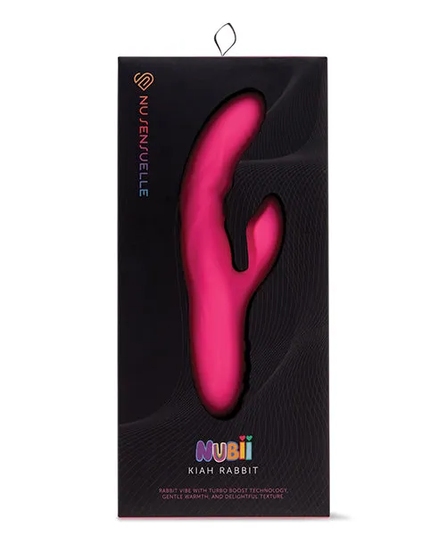 Vibrators Nu Sensuelle Nu Sensuelle Kiah Nubii Rechargeable Silicone Rabbit Pink Vibrators Nu Sensuelle Nu Sensuelle Kiah Nubii Rechargeable Silicone Rabbit Pink