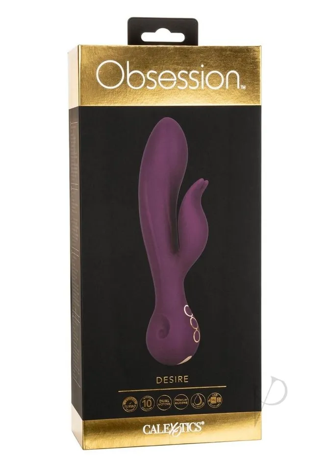 Vibrators Obsession Obsession Desire Rechargeable Silicone Rabbit Vibrator Purple Vibrators Obsession Obsession Desire Rechargeable Silicone Rabbit Vibrator Purple