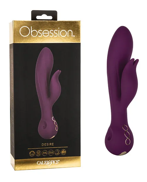 Vibrators Obsession Obsession Desire Rechargeable Silicone Rabbit Vibrator Purple