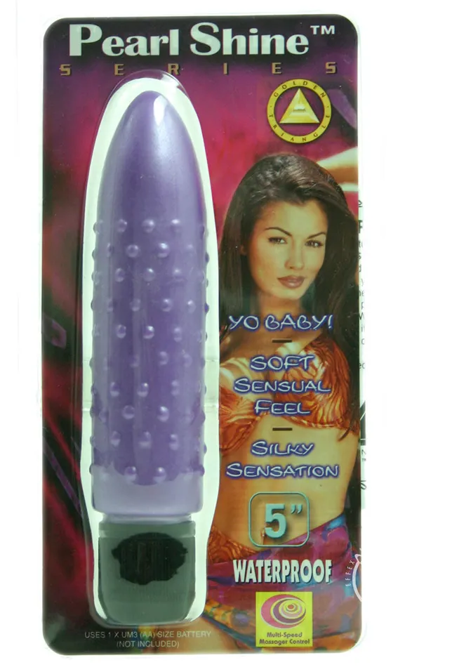 Vibrators Pearl Sheens Pearl Shine Bumpy Vibrator 5in Purple