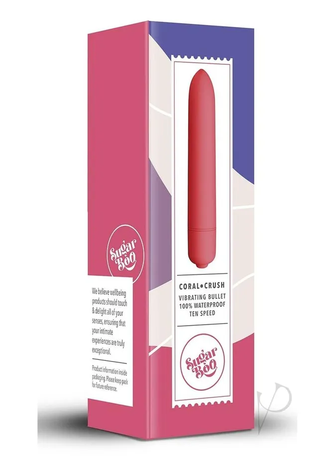 Vibrators Rocks Off SugarBoo Coral Crush Vibrating Bullet Pink