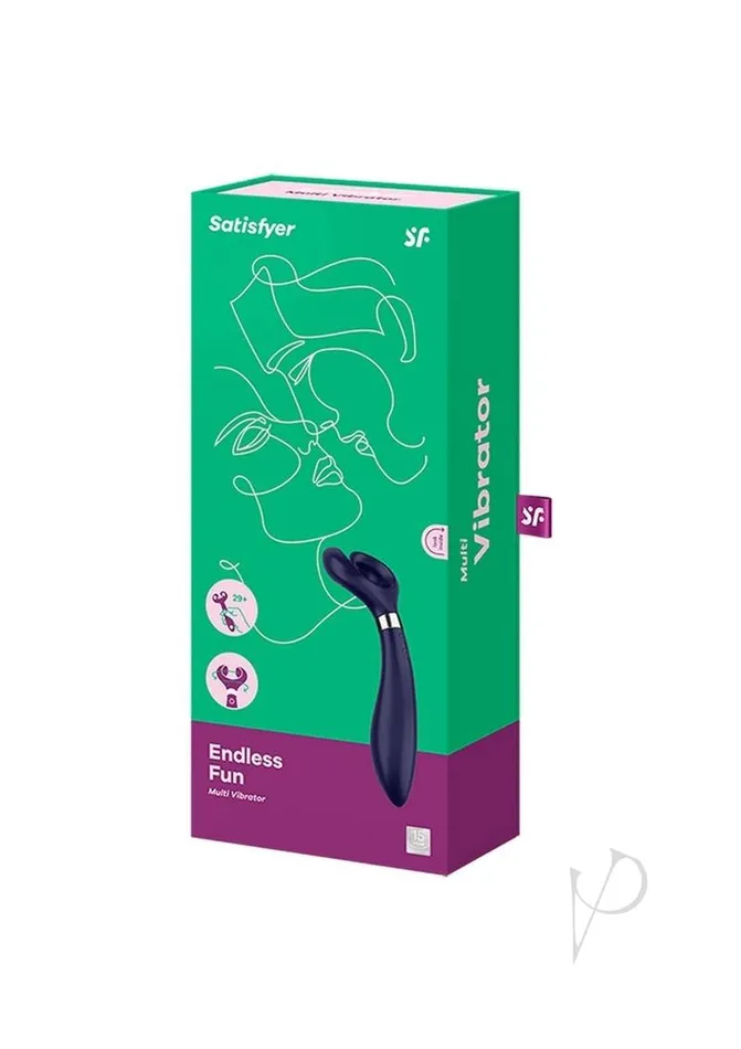 Vibrators Satisfyer Endless Fun Silicone Dual Vibrator Blue Satisfyer
