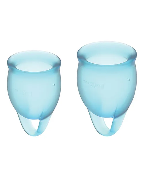 Vibrators Satisfyer Feel Confident Menstrual Cup Light Blue Satisfyer Vibrators Satisfyer Feel Confident Menstrual Cup Light Blue Satisfyer