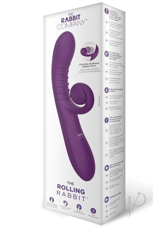 Vibrators The Rabbit Company The Rabbit Company The Rolling Rabbit Rechargeable Silicone Vibrator Purple Vibrators The Rabbit Company The Rabbit Company The Rolling Rabbit Rechargeable Silicone Vibrator Purple