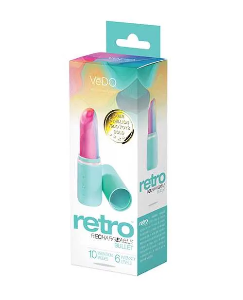 Vibrators Vedo VeDO Retro Rechargeable Bullet Lip Stick Vibe Turquoise