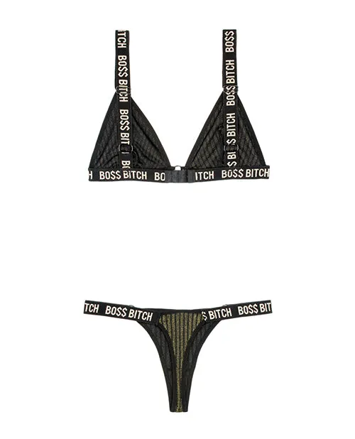 Vibrators Vibes Boss Bitch Bralette Thong Panty BlackGold ML Vibes By Fantasy Lingerie Vibrators Vibes Boss Bitch Bralette Thong Panty BlackGold ML Vibes By Fantasy Lingerie