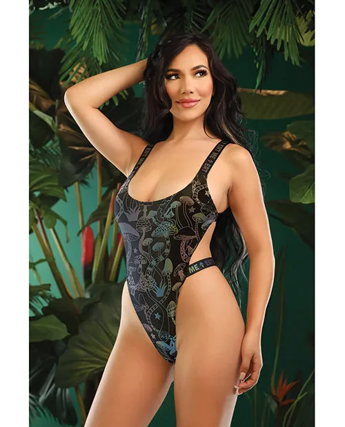 Vibrators Vibes By Fantasy Lingerie Vibes Eat Me Flash Reactive Mushroom Print Bodysuit wSnap Closure Black ML Vibrators Vibes By Fantasy Lingerie Vibes Eat Me Flash Reactive Mushroom Print Bodysuit wSnap Closure Black ML
