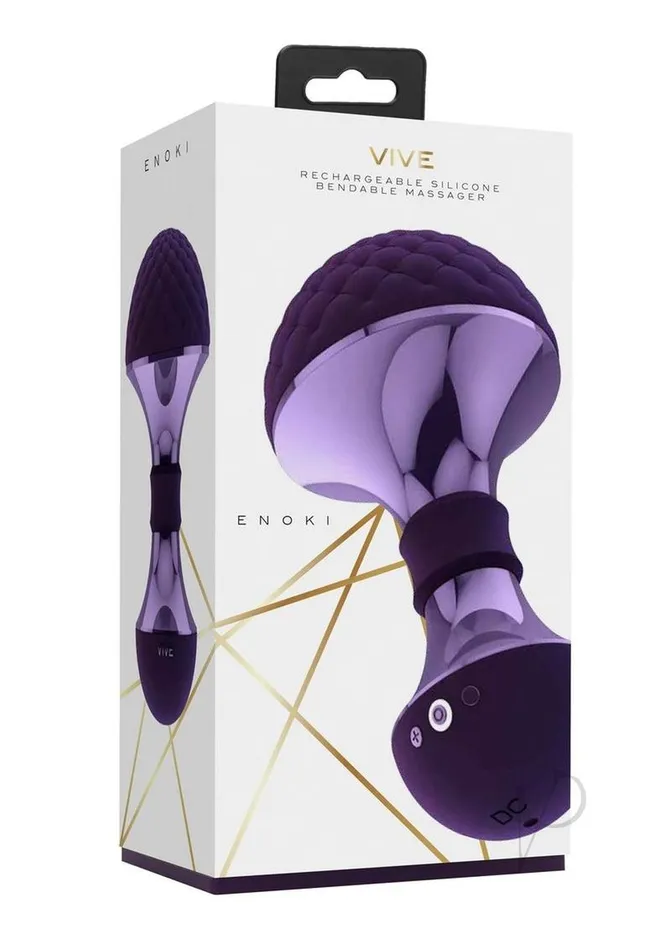 Vibrators Vive By Shots Vive Enoki Rechargeable Silicone Bendable Massager Purple Vibrators Vive By Shots Vive Enoki Rechargeable Silicone Bendable Massager Purple