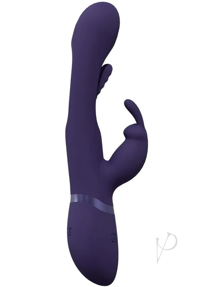 Vibrators Vive By Shots Vive Mika Rechargeable Triple Motor Vibrating Rabbit with GSpot Stimulator Purple