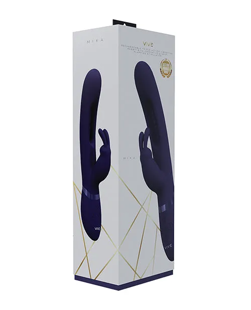 Vibrators Vive By Shots Vive Mika Rechargeable Triple Motor Vibrating Rabbit with GSpot Stimulator Purple