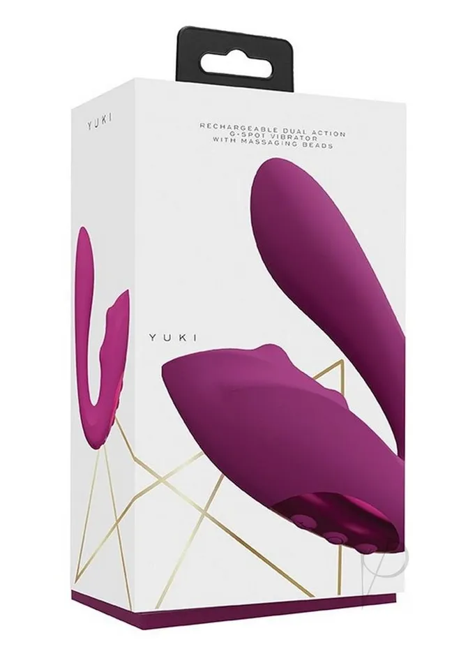 Vive Yuki Rechargeable Dual Motor GSpot Vibrator with Massaging Beads Pink Vive By Shots Female Sex Toys Vive Yuki Rechargeable Dual Motor GSpot Vibrator with Massaging Beads Pink Vive By Shots Female Sex Toys