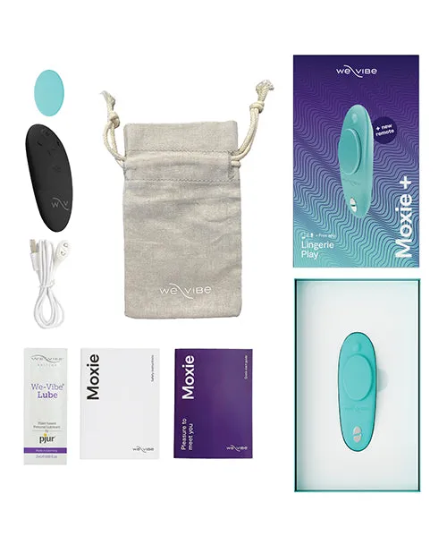 We Vibe Female Sex Toys WeVibe Moxie Wearable Rechargeable Silicone Panty Vibrator with Remote Control Aqua We Vibe Female Sex Toys WeVibe Moxie Wearable Rechargeable Silicone Panty Vibrator with Remote Control Aqua