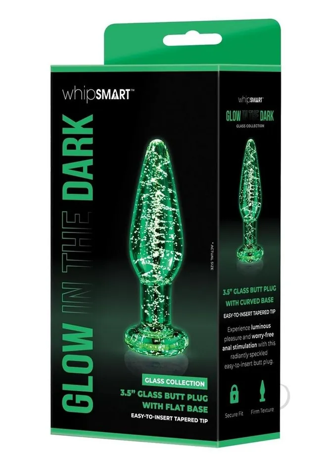 Whipsmart Anal Whipsmart Glass Butt Plug with Flat Base 35in Clear