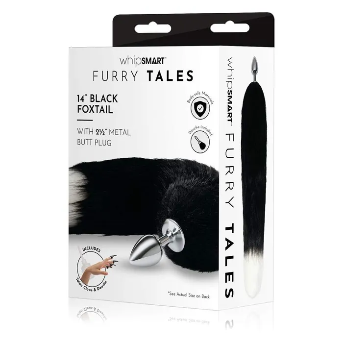 WhipSmart Furry Tales 14 Inch Black Fox Tail Wild Night Fantasies Anal