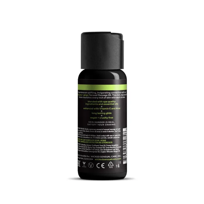 Wicked Wicked Sensual Massage Oil Lemongrass Ginger Couples