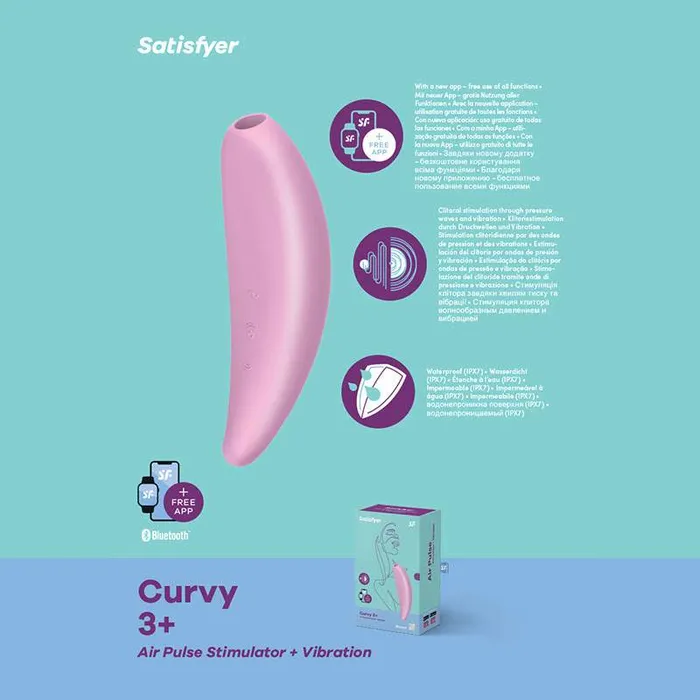 Wild Night Fantasies Vibrators Satisfyer Curvy 3 Clitoral Stimulator