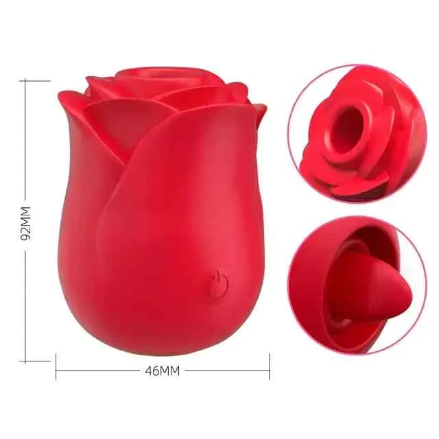 Wild Night Fantasies Vibrators Sucking Tongue Licking Rose Vibrator