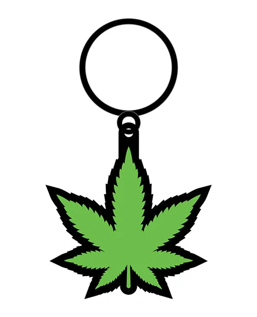 Wood Rocket Anal Leaf Green Keychain GreenBlack