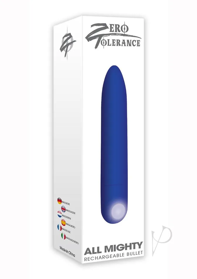 Zero Tolerance Anal Zero Tolerance All Mighty Rechargeable Bullet Blue