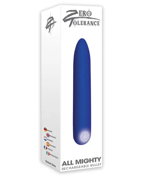 Zero Tolerance Anal Zero Tolerance All Mighty Rechargeable Bullet Blue