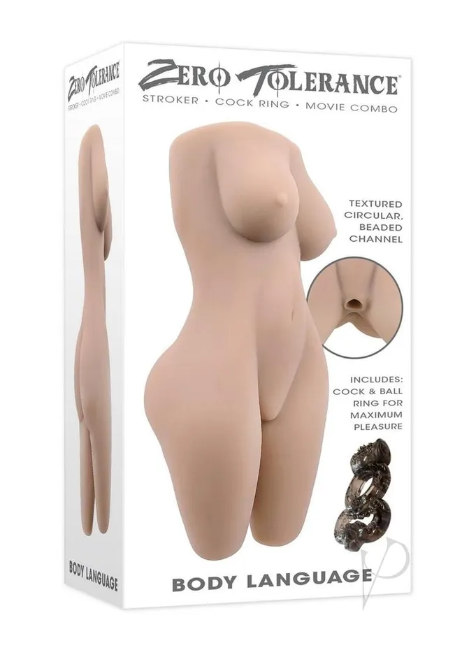 Zero Tolerance Male Sex Toys Zero Tolerance Body Language Stroker Vanilla