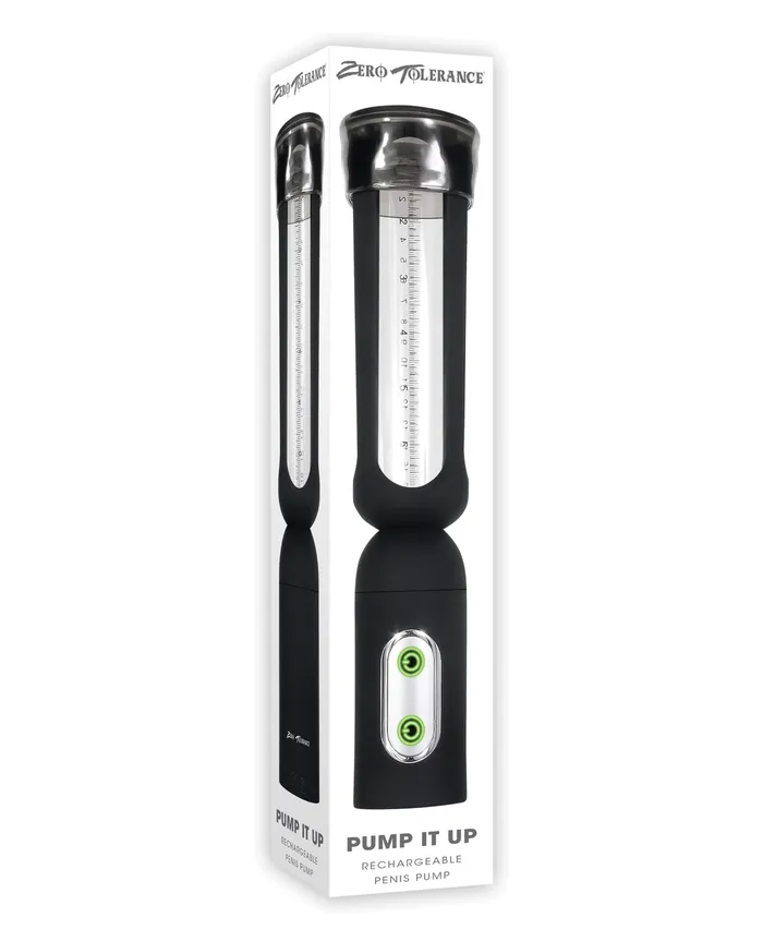 Zero Tolerance Pump It Up Rechargeable Penis Pump BlackClear Zero Tolerance Male Sex Toys